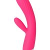 Svakon Angel Rechargeable Silicone Rabbit Vibrator - Pink/Silver