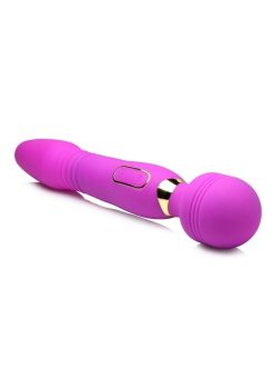 Wand Essential Ultra Thrust-Her Deluxe Rechargeable Silicone Thrusting andamp; Vibrating Wand - Purple