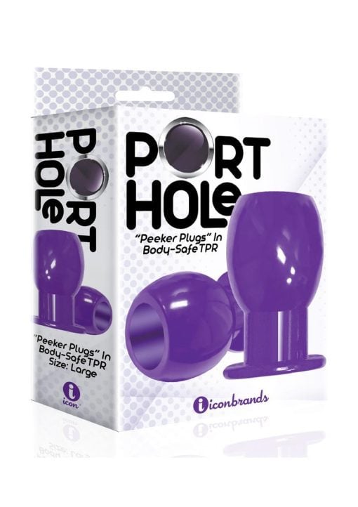 The 9`s - Port Hole Hollow Butt Plug - Purple