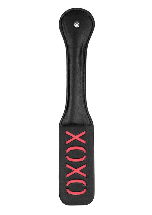 Ouch! Leather Paddle XOXO - Black