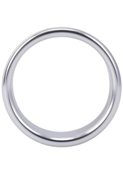 Rock Solid Brushed Alloy Aluminum Cock Ring - Large - Silver