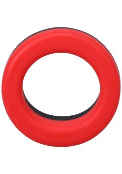Rock Solid The Big O Silicone Cock Ring - Red/Black