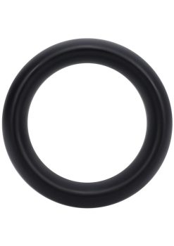 Rock Solid The Silicone Collar Cock Ring - Medium - Black