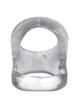 Rock Solid The Hoist Dual Cock Ring - Clear