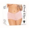 Barely Bare Split Lace Boy Shorts - Plus Size - Peach