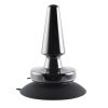 Beginner Metal Plug Rechargeable Vibrating Anal Plug - Black