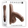 Gender X Silicone Packer Dildo 4in - Caramel