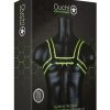 Ouch! Chest Bulldog Harness Glow in the Dark Large/XLarge - Green