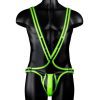 Ouch! Full Body Harness Glow in the Dark - Large/XLarge - Green