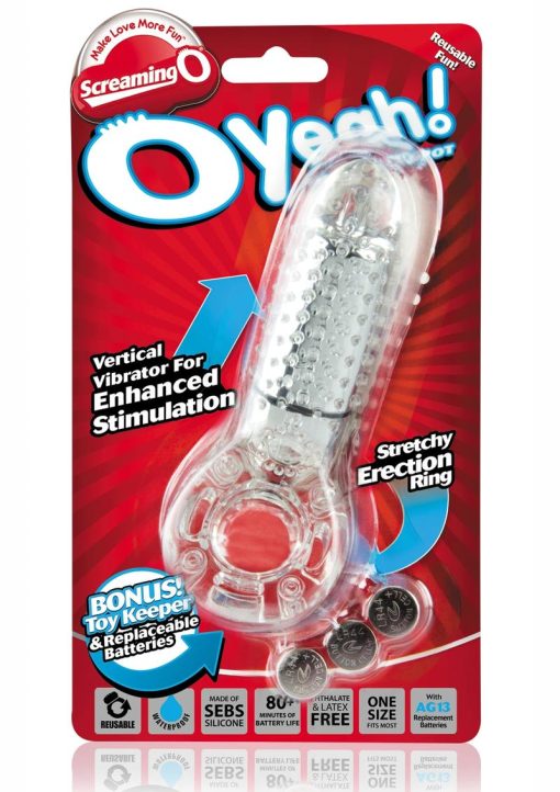 O Yeah Vibrating Cock Ring - Clear