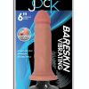 Jock Bareskin Realistic Vibrating Dong 6in - Vanilla
