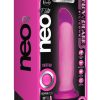 Neo Elite Glow In The Dark Marquee Silicone Dual Dense Dildo 8in - Neon Pink
