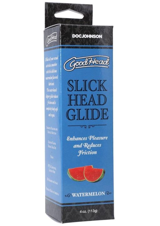 GoodHead Slick Head Glide Water Based Flavored Lubricant Watermelon 4oz