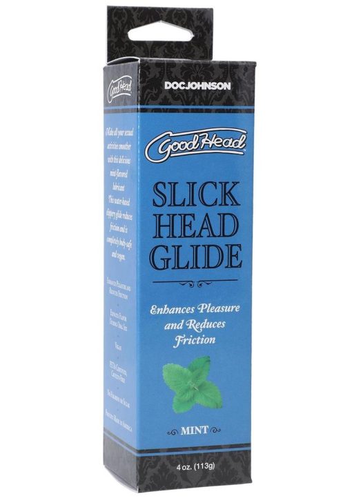 GoodHead Slick Head Glide Water Based Flavored Lubricant Mint 4oz - Bulk