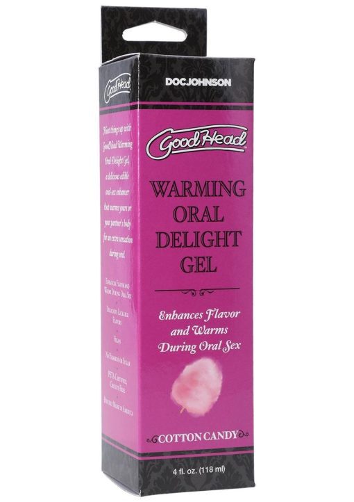 GoodHead Warming Head Oral Delight Gel Flavored Cotton Candy 4oz
