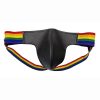 Rouge Leather Jock with Pride Stripes - Xtra Large - Multicolor
