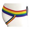 Rouge Leather Jock with Pride Stripes - Xtra Large - Multicolor
