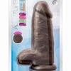 Au Naturel Chub Dildo with Suction Cup 10in - Chocolate