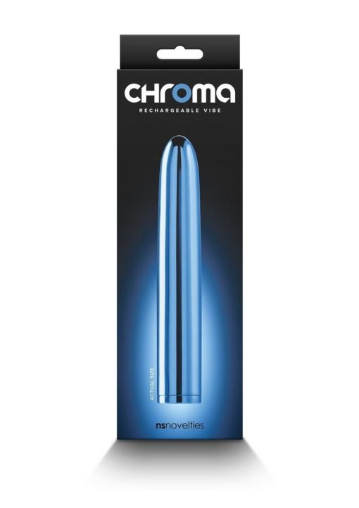 Chroma Classic Rechargeable Vibrator 7in - Blue