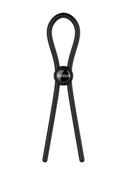 Nexus Forge Single Adjustable Lasso Silicone Cock Ring - Black