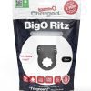 Charged BigO Ritz Rechargeable Vibrating Cock Ring - Black
