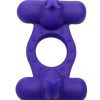 Couple`s Enhancers Silicone Rechargeable Triple Orgasm Enhancer - Purple