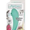 Mystique Suction Vibrating Rechargeable Silicone Massager - Aqua