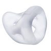 Hunkyjunk Slingshot Silicone 3 Ring Teardrop Cock Ring - Clear Ice