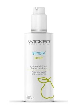 Wicked Simply Water Based Flavored Lubricant 2.3oz - Pear