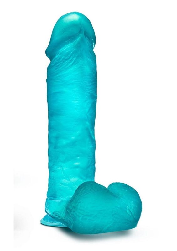 B Yours Plus Mount N` Moan Realistic Dildo with Suction Cup - Teal