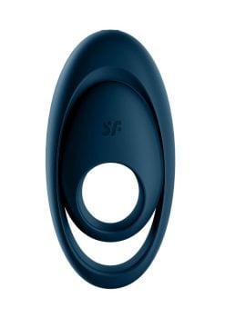 Satisfyer Glorious Duo Silicone Vibrating Cock and Ball Ring - Blue