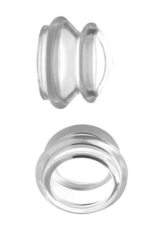 Master Series Clear Plungers Silicone Nipple Suckers - Large - Clear