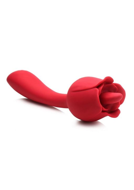 Bloomgasm Regal Rose Licking Rose Silicone Clitoral Vibrator - Red