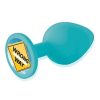 The 9`s - Booty Talk Silicone Butt Plug Wrong Way - Blue/Yellow