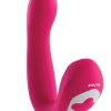 Buck Wild Rechargeable Silicone Dual Massager with Clitoral Stimulation - Pink