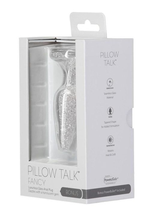 Pillow Talk Fancy Glass Anal Plug - Clear