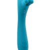 Heads or Tails Silicone Rechargeable Dual Vibrator - Teal