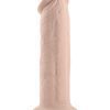 Girthy Vibrating Rechargeable Silicone Dildo 7in - Vanilla