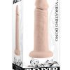 Vibrating Rechargeable Silicone Dildo 6in - Vanilla