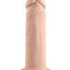 Vibrating Rechargeable Silicone Dildo 6in - Vanilla