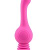 Gyro Vibe Rechargeable Silicone Vibrator with Suction Cup - Pink