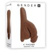 Gender X TPE Packer Dildo 4in - Chocolate
