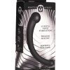 Master Series 10X Vibra-Crescent Rechargeable Silicone Vibrating Dual Ended Dildo - Black