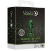 Ouch! Glass Butt Plug Glow in the Dark - Small - Green