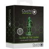 Ouch! Glass Butt Plug Glow in the Dark - Medium - Green