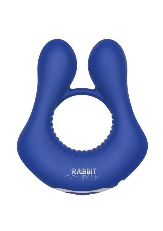 The Rabbit Company The Deluxe Rabbit Ring Rechargeable Silicone Couples Ring - Navy