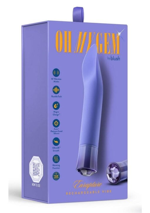 Oh My Gem Enrapture Rechargeable Silicone G-Spot Vibrator - Tanzanite