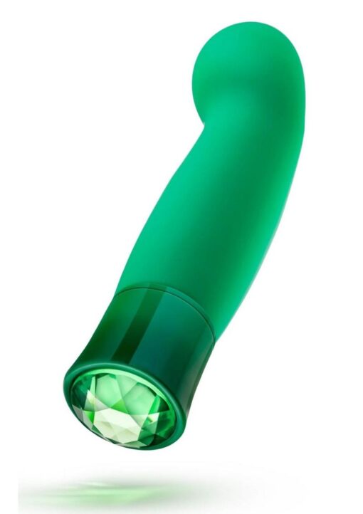 Oh My Gem Enchanting Rechargeable Silicone G-Spot Vibrator - Turquoise