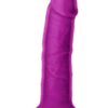 Colours Dual Density Girth Silicone Dildo 7in - Purple