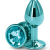 Rear Assets Aluminum Anal Plug - Small - Teal